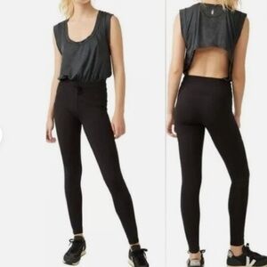 FP Free People Movement Athletic Black Gray Off to the Races Jumper Sz S  NWT